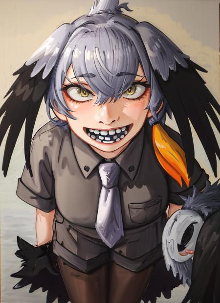 08285-2015150253-beautiful, masterpiece, best quality, realistic photo of 1girl, shoebill, collared shirt, grey hair, grey necktie, grey pantyhos.png